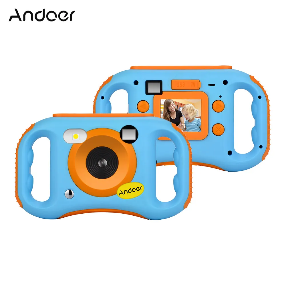 В США Andoer 5MP 1080P мини-камера для детей Цифровая видеокамера Wi-Fi камера для детей линза для двойной камеры анти-падение дизайн
