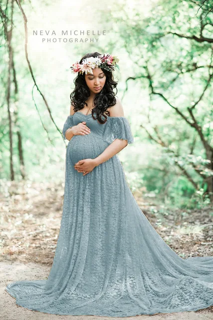 Maternity Lace Dress Gown