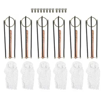 

6pcs/lot Billiard Table Empire Rail with Net Pockets Set Snooker Billiard Pool Table Pocket Ball Slide Track Billiard Accessory