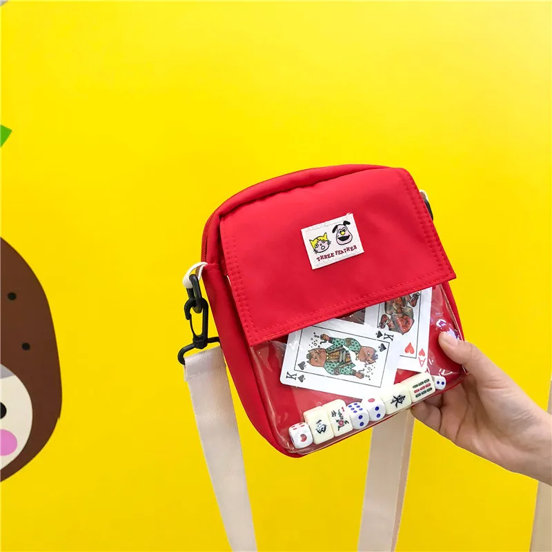 

Women's Cartoon Cute Creative Shoulder Bag Nylon Waterproof Outdoor Shoulder Bag Mini Mobile Phone Bag Fashion