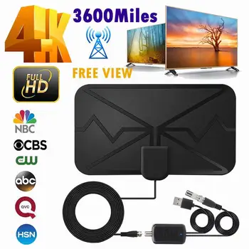 

Indoor HD Signal Amplifier Digital TV Antenna HD TV 4K 3600 Miles Range For HD Digital Antenna TV Signal Receiver