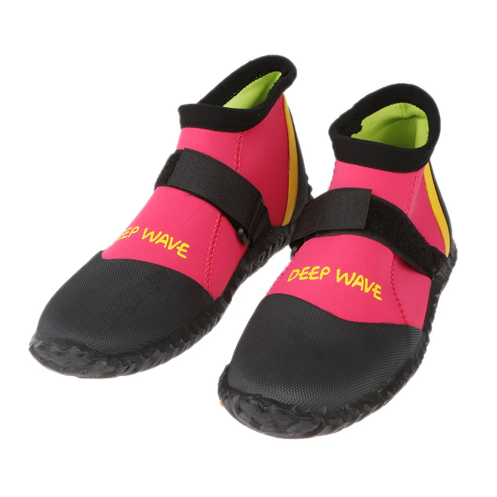 Синий Wetsuits Premium Neoprene 5mm Scuba Diving Boots Booties Snorkeling Shoes - Цвет: Синий