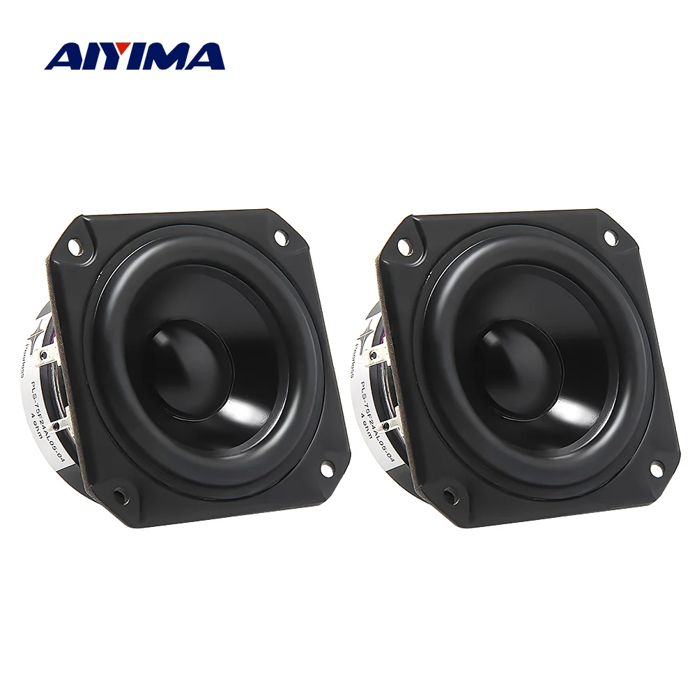 AIYIMA 3 Inch Full Range Speaker Driver 4 Ohm 40W Bookshelf Speaker Loudapeaker Home Theater audio speakers bookshelf speakers 2Pcs