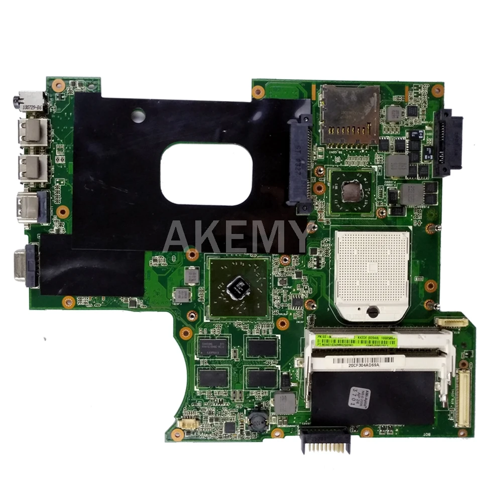 Материнская плата для ноутбука Asus K42DR K42D K42DE K42DY A42D X42D 4 Memory 512M системная