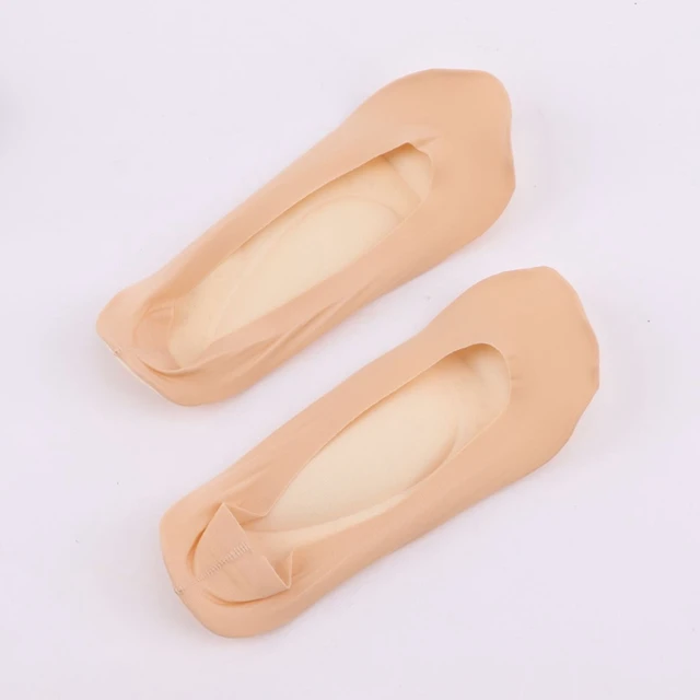 Women Insoles 3D Stretch Breathable Deodorant Running Cushion Insoles For Invisible Sock insole Shoes Sole Orthopedic Pad Light skin tone