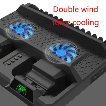 

Charging Base Dock with Cooling Fan Universal Dual Controllers Charge Stand for X-BOX One/X/S Game Console
