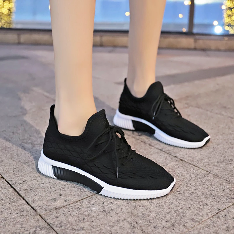 

Ladies Casual Shoes Flats Fashion Women Lace-Up Mesh Breathable Female Sneakers 2020 New Shoes Woman Zapatillas Mujer Feminino