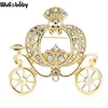 Wuli&baby Rhinestone Pumpkin Cart Brooches For Women Fairy Tales Cart Party Casual Brooch Pins Gifts ► Photo 1/3