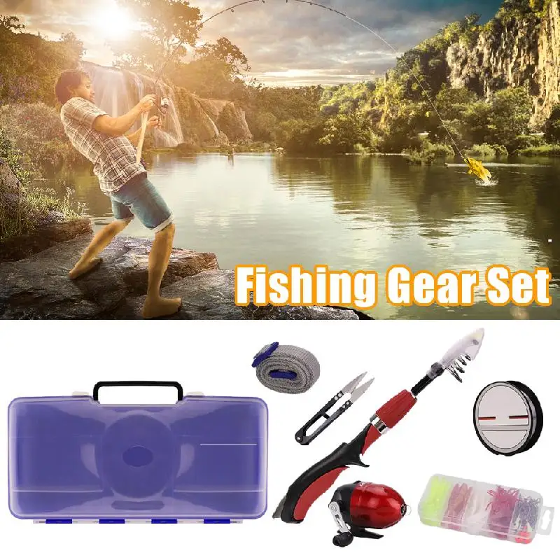 

Fishing Pole Set, Portable Telescopic Fishing Rod And Reel Full Kits