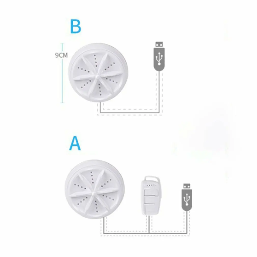 Mini Ultrasonic Washing Machine Turbo Rotating Washer Convenient Travel Home Business lazy cleaning machine washing artifact