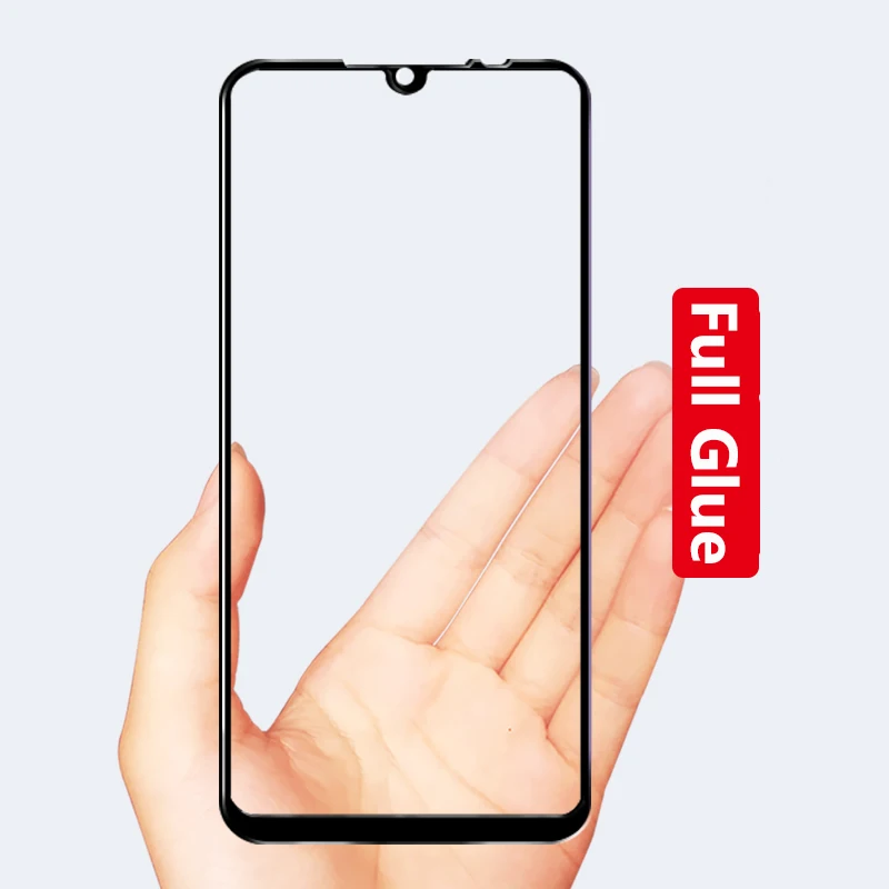 Пленка из закаленного стекла с полным покрытием клея для Redmi 7 Note 8 Pro глобальная