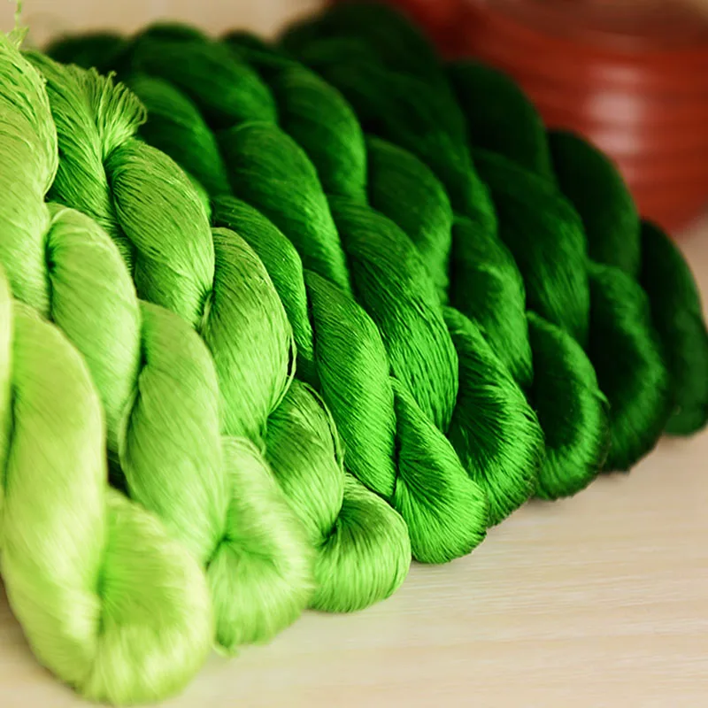 No. 01 silk embroidery thread / 100 silk thread /hand embroidery embroider cross stitch/Leaf