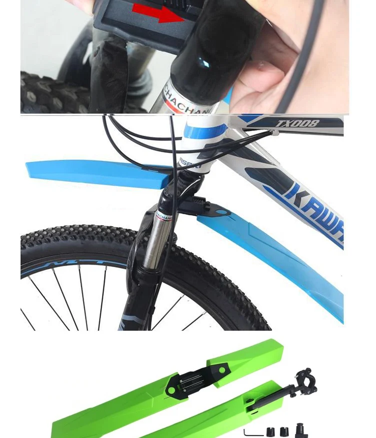 High quality MTB bicycle fender mudguard mountain bike front rear mud guard wing plastic cycling fender parts accessories ass