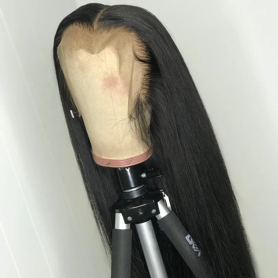 Бразильские Прямые кружевные передние человеческие волосы парики предварительно выщипанные 13*4 кружевные передние al парики с детскими волосами натуральный цвет Pinshair Non-remy