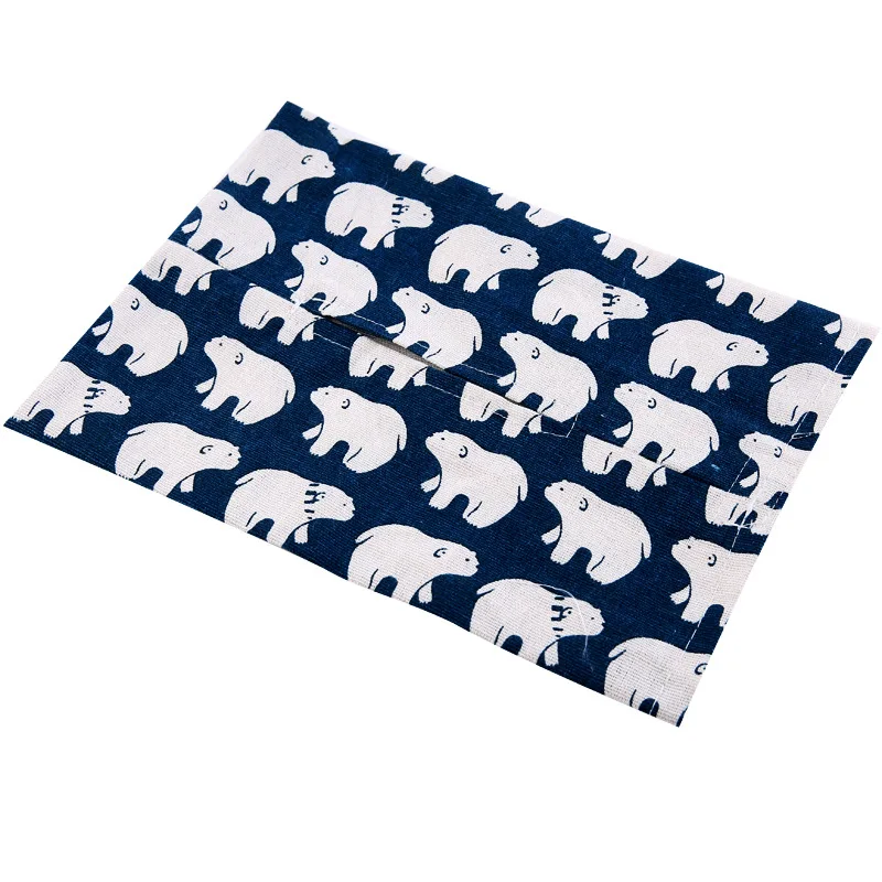 1PC Cartoon Animal Pattern Tissue Box Home Kitchen Living Room Paper Cover Bag Napkin Holder Tissue Boxes For Home Decoration