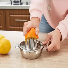 Мини-соковыжималка ручной работы Оранжевый производитель лимонного сока нержавеющая сталь ручная соковыжималка пресс соковыжималка для цитрусовых Бытовая мини-техника
