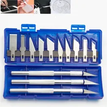 

13pcs Precision Cutter Set Exacto Hand Multi-function Carving Blade Tool Arts&Craft Hobby Kit DIY Paper Cut Carved Cutter Blades