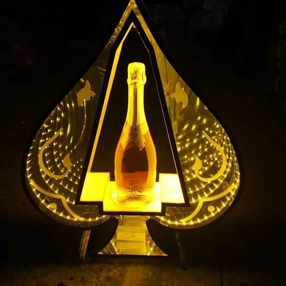 LED Rechargeable Ace of Spade Champagne Bottle Presenter Growing Cocktail Wine  Bottle Holder for NightClub Party Lounge Bar - AliExpress