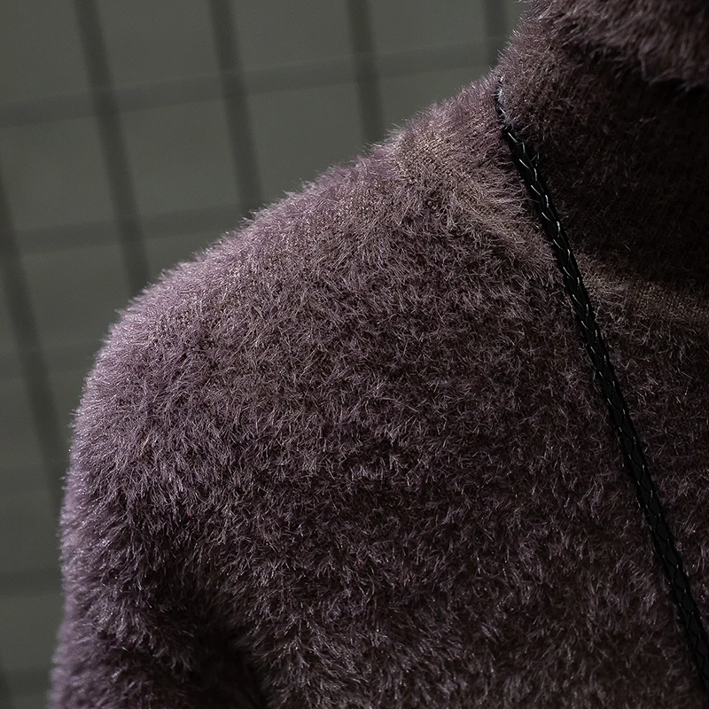 Кашемировый свитер с хомутом для мужчин зимний красивый толстый теплый мужские трикотажные изделия Модный пуловер высокого качества для мужчин