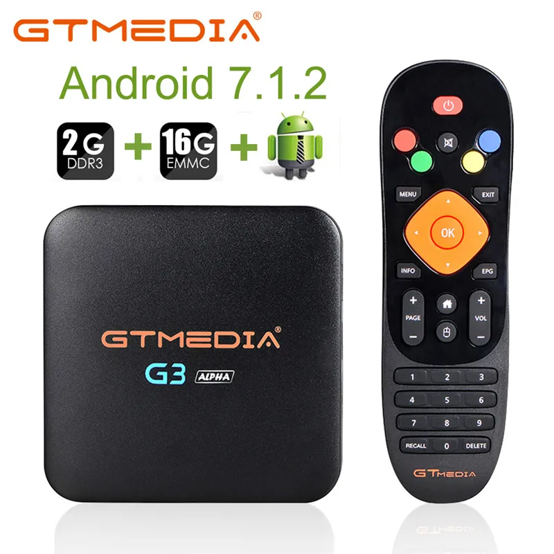 

GTMEDIA G3 Alpha 2GB 16GB IPTV BOX Amlogic S905X Smart TV BOX Android 7.1.2 Wifi 1080P 4K Bluetooth 4.0 Android TV Set Top Box