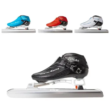 CITYRUN-Calzado para patinaje sobre hielo, bota con cremallera, dislocación, Patines de patinaje de hoja de hielo, 380mm, 410mm, 62 cuchillo HRC Track Maple Speed Race