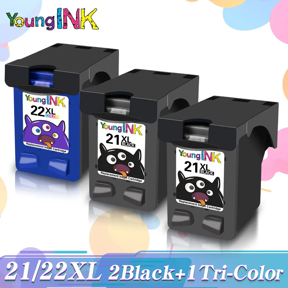 Sostituzione Cartuccia D'Inchiostro Rigenerata Youth Ink Per Hp 21 22 Hp 21Xl 22 Xl Hp 21Xl Per Stampante Deskjet Envy D1568 D2330 D1430