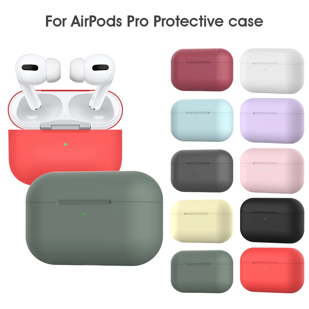 Силиконовый чехол для Airpods Pro наушников беспроводная Bluetooth гарнитура