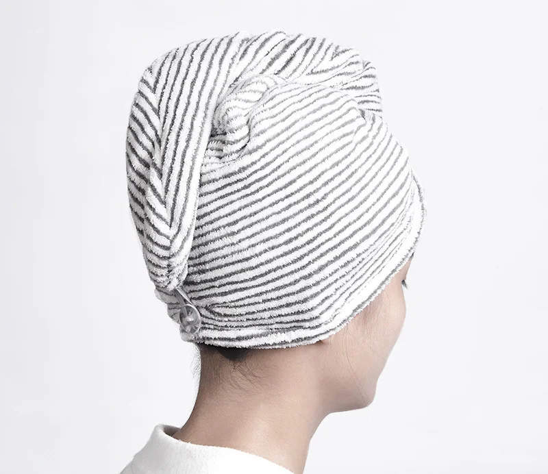 Eco-friendly Super Absorbent Hair Towel Soft Bath Head Turban Wrap Quick Dry Shower Hair Towels Hat For Drying Hair Women Girls