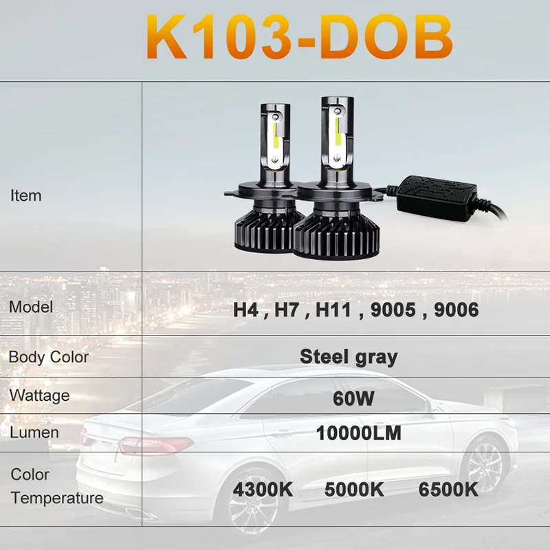 6500K светодиодный H7 H11 Автомобильный головной светильник s H8 9005 противотуманный