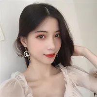 Fashion Moon Stars Cute Animal Cat Asymmetric Earring Sweet Flowers Kitten Fan Tassel Pendant Earrings Girl Temperament Jewelry - Image 2