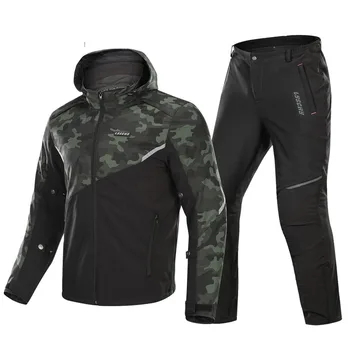 

Motorcycle Sets Jacket Men Waterproof Motocross Jacket Motor Suit Motorbike Riding Jacket Pants Protection For 4 Season