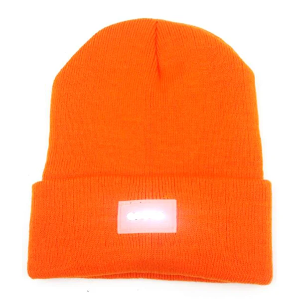 Светодиодный светильник на голову, вязаная шапка, портативный головной светильник, светильник ing для ночной рыбалки, охоты, кемпинга, бега, вязаные шерстяные шапки - Испускаемый цвет: orange