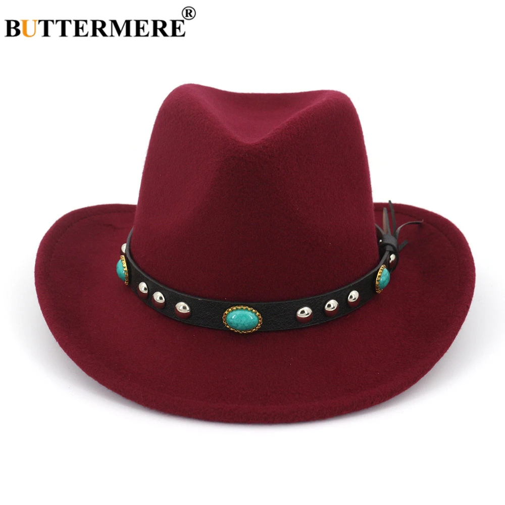 Burgundy cowboy hat Outlet