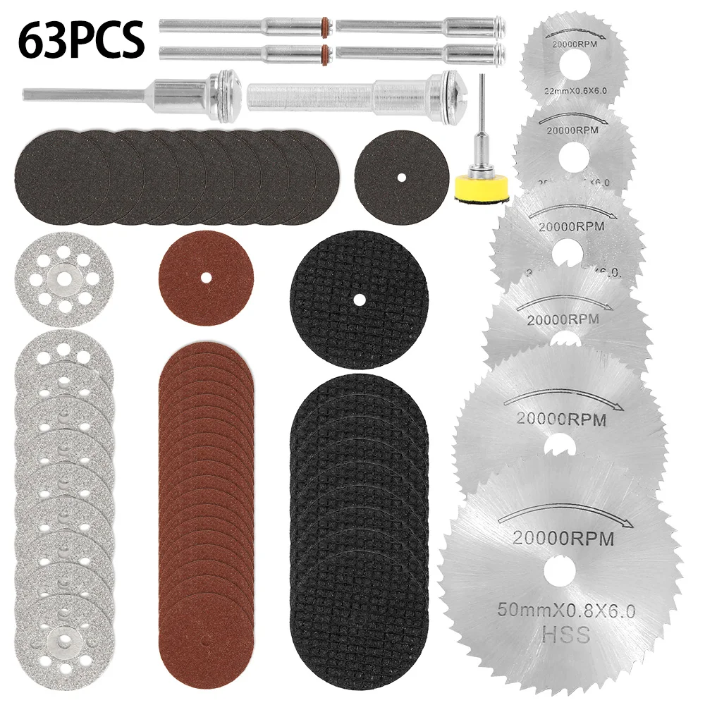63 шт. мини пильный диск из быстрорежущей стали полимерные отрезные