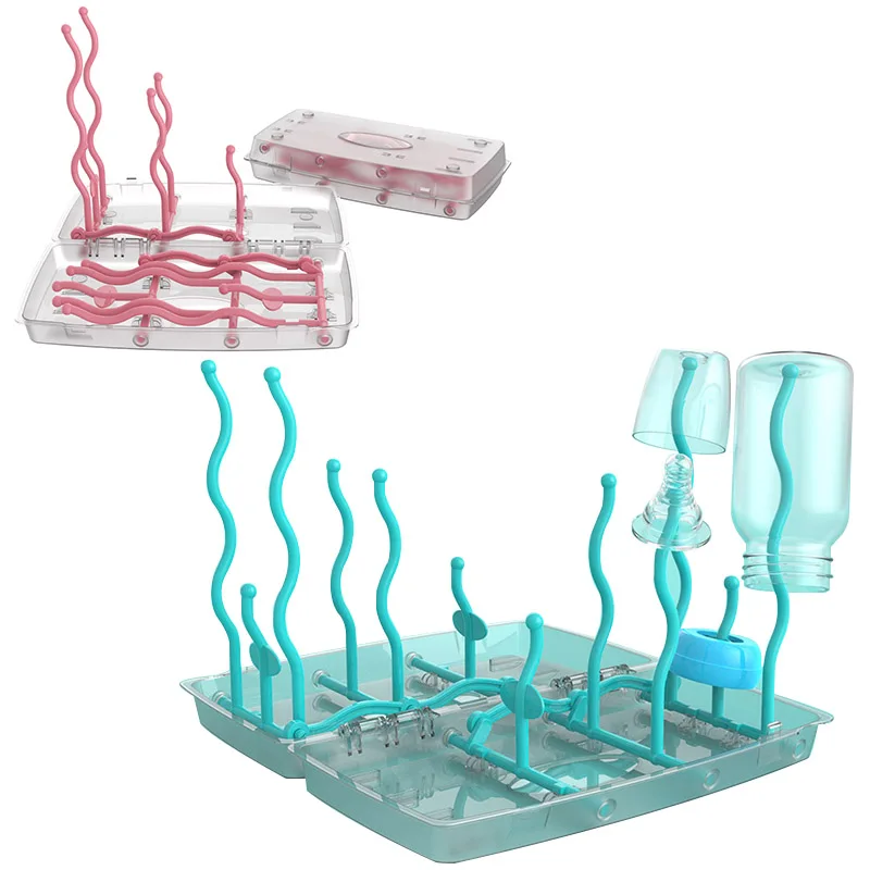 Pacifier Cup-Holder Nipple-Shelf Drainer Bottle Drying-Rack Cleaning-Dryer Tree-Storage