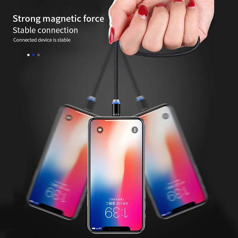 Магнитный мини USB кабель удлинитель для быстрой зарядки Iphone TYPE C Micro Android IOS линия