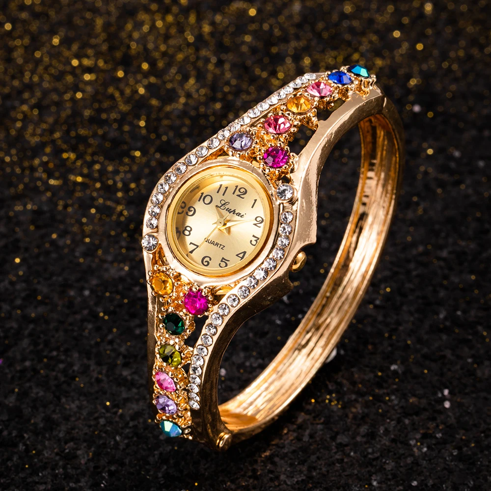 Reloj pequeño de lujo con diamantes de imitación para mujer, pulsera de vestir a prueba de golpes, reloj de pulsera de regalo para mujer, Zegarek Damski