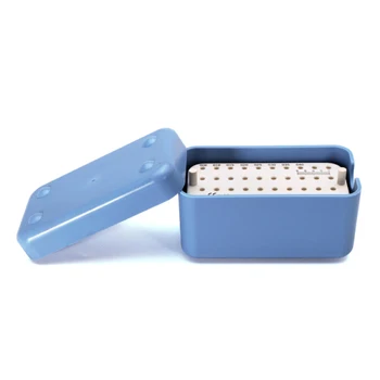 

40Holes Burs Dental Holder Endo Box With A Ruler Dental Files Holder Blocks Stand Autoclavable Sterilization Oral Case Tools