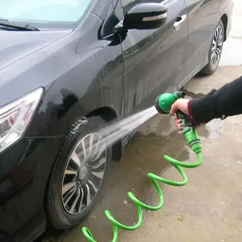 

Garden Watering Spray with 10m Telescopic Spring Hose Pipe Irrigation Car Washer