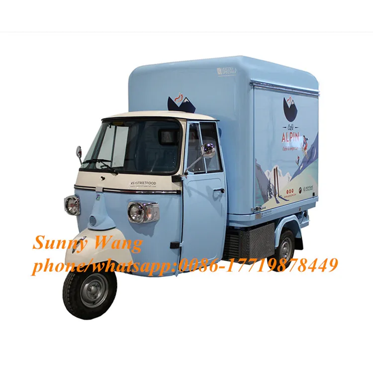 

3 Wheeler Electric Car Ape Piaggio Motorcycle Food Truck