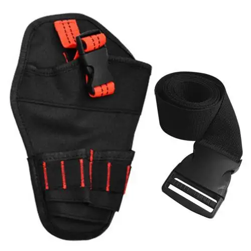 tool backpack Portable Oxford Cloth Drill Holster Waist Tool Bag Electrician Wrench Hammer Tool Waist Belt Bag Cordless Drill Storage Pouch best tool chest Tool Storage Items