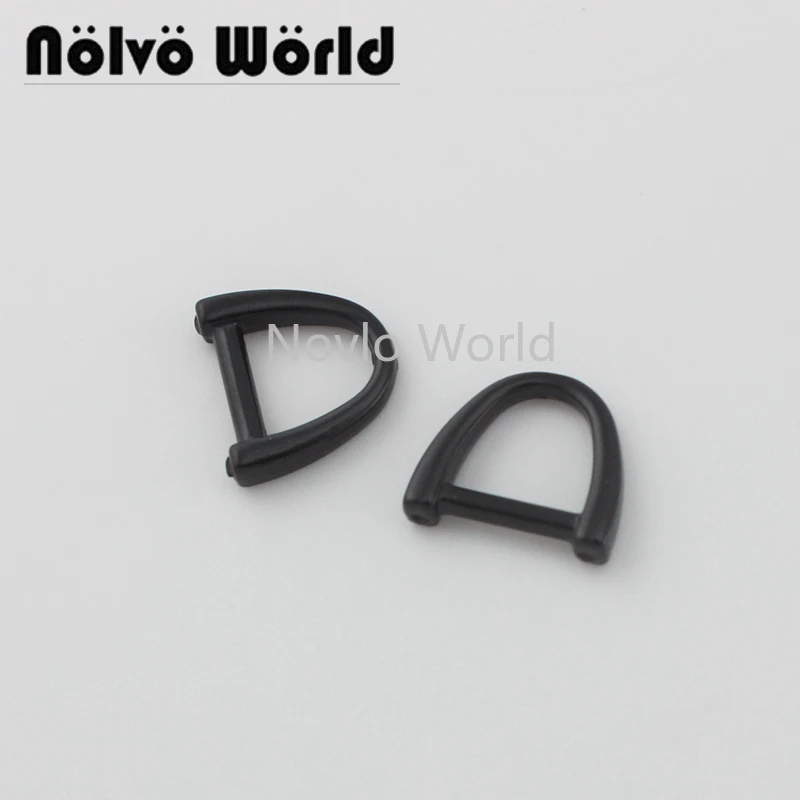 10 pieces test Black color 8.5X7.7mm small d ring for purse zipper puller slider handcrafted 5# zip sliders rings | Багаж и сумки