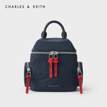 

CHARLES＆KEITH New Arrival for Winter 2020 CK2-60781028Women's backpack multi-pocket zipper fashion and personality handbag