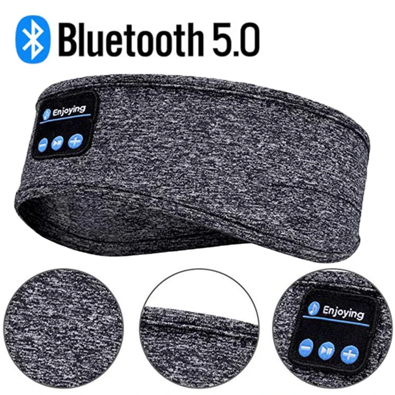 Wireless Music Earphones Bluetooth Sleeping Headphones Sports Headband Thin Soft Elastic