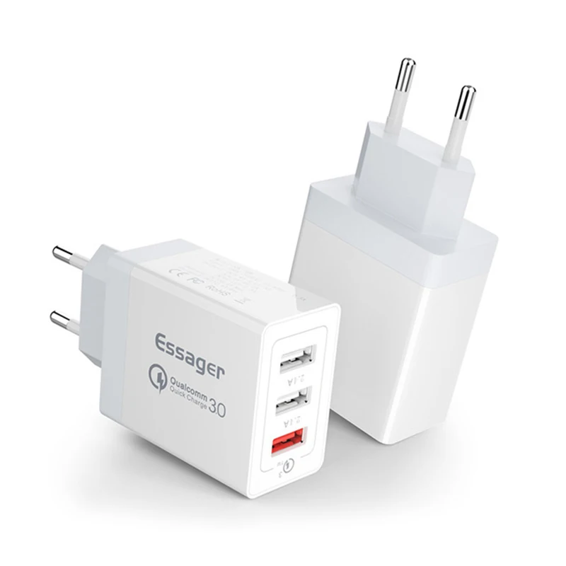 Essager 30 Вт Быстрая зарядка 3,0 USB зарядное устройство QC3.0 QC 4,0 Быстрая зарядка мультирозеточный мобильный телефон зарядное устройство для iPhone samsung Xiaomi Mi