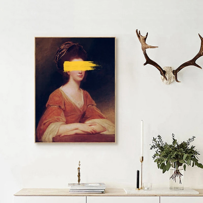 Altered-Art-Vintage-Portrait-of-Man-Woman-Pastel-Canvas-Painting-Prints-Quirky-Gallery-Wall-Decor-Artwork (1)