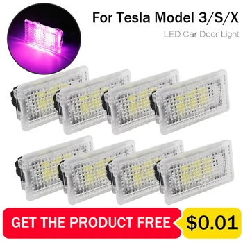 

LED car light lighting Ultra-Bright car door light for Tesla MODEL X MODEL S MODEL 3 led Interior Ambient lamp 2020 new arrival