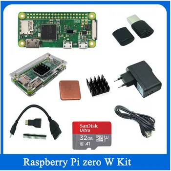 

Raspberry Pi Zero W Starter Kit + Acrylic Case + Heat Sink + GPIO Header + Mini HDMI + 32GB SD Card+5V 2.5A power