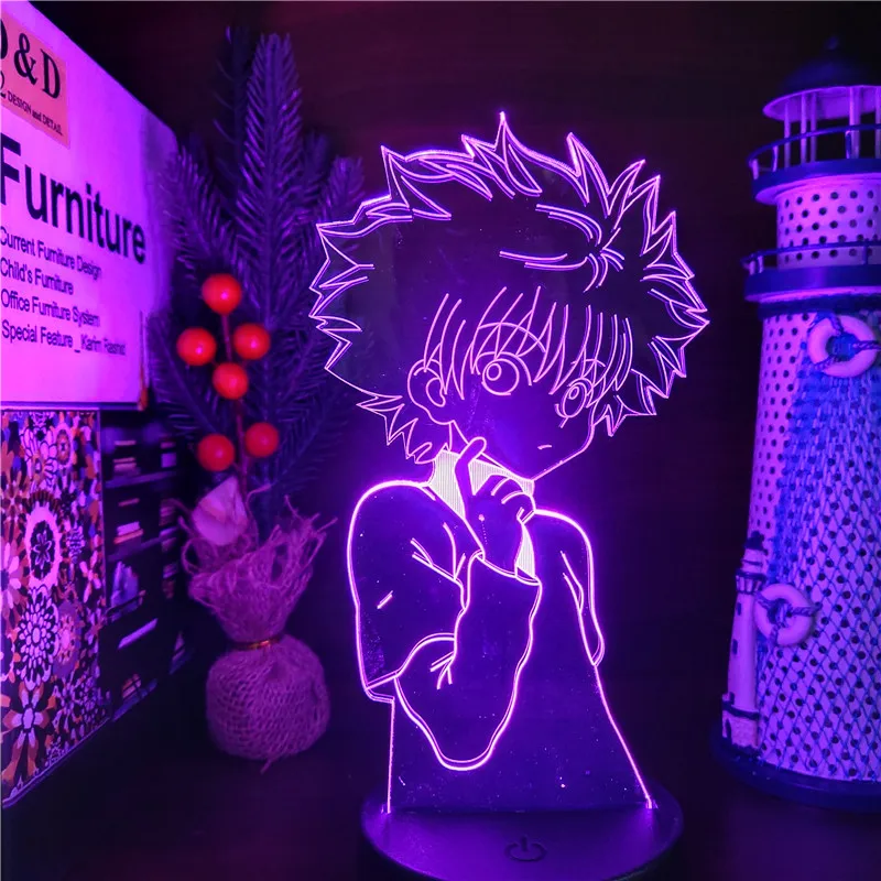 Светодиодный ночник Hunter X Killua Zoldyck набор 3d моделей рождественский подарок аниме