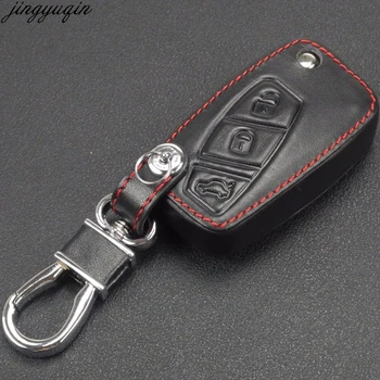 

jingyuqin Remote Leather Flip Key Cover Case Fob For FIAT Panda Stilo Punto Doblo Grande Bravo 500 Ducato Minibus 3 Buttons